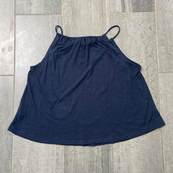 Z Supply Daphne Halter Neck Keyhole Drawstring Tie Front Flowy Tank Top Sz Small - Picture 7 of 12